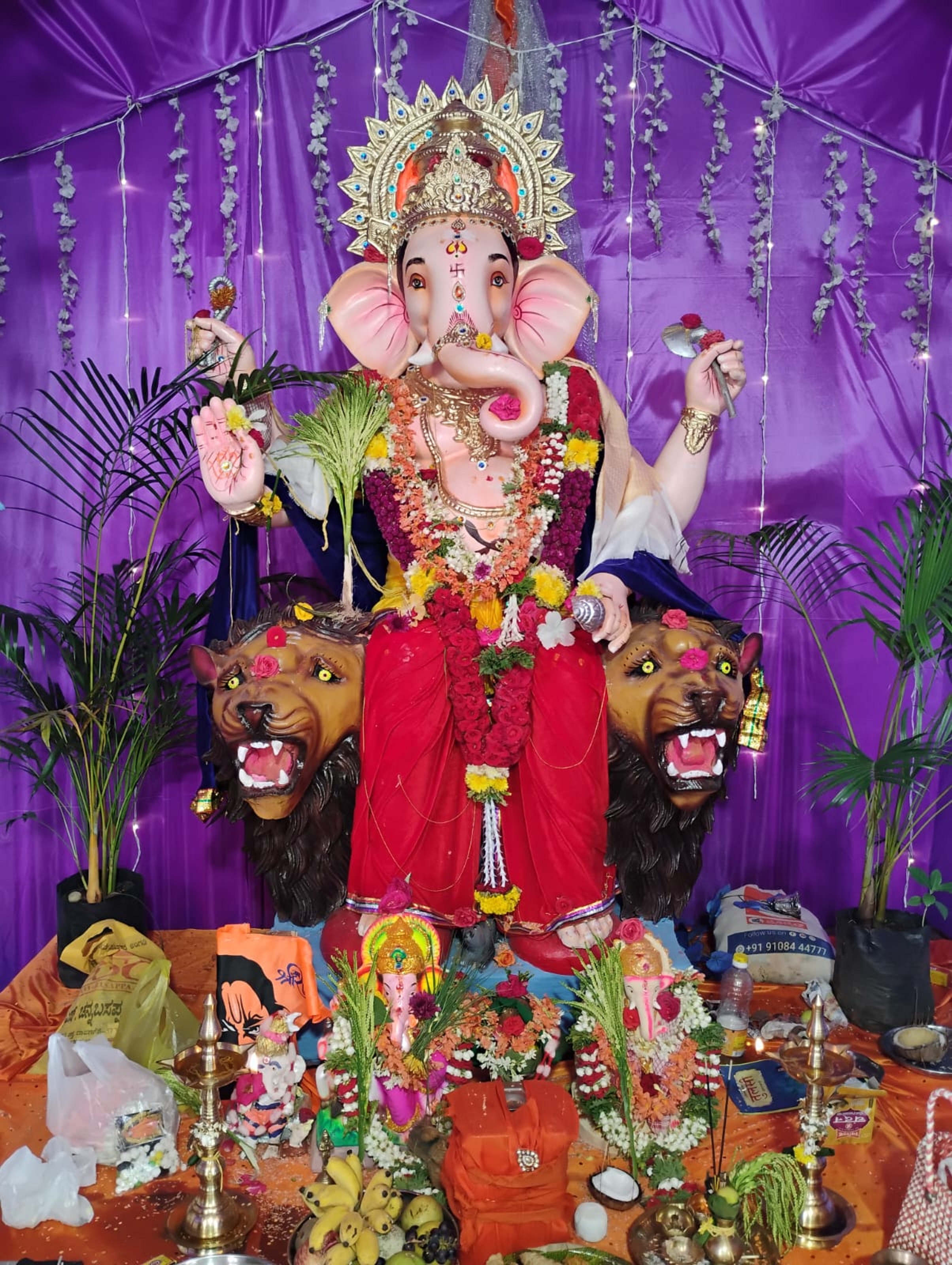 ‘ಮೂಗ ಮತ್ತು ಕಿವುಡ ಸ್ನೇಹಿತರ’ ಸಂಘದ ಸದಸ್ಯರು ಪ್ರತಿಷ್ಠಾಪಿಸಿದ ಗಣೇಶ ಮೂರ್ತಿ 