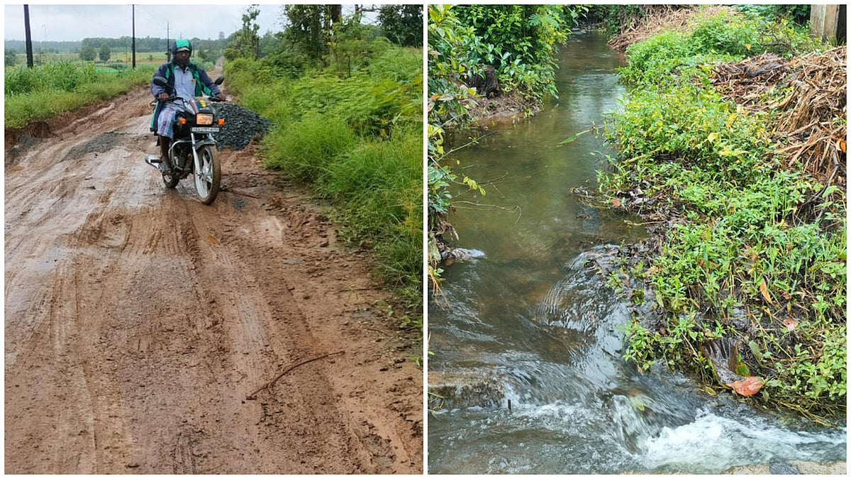 ಯಳ್ಳೂರ | ಹದಗೆಟ್ಟ ಸಂಪರ್ಕ ರಸ್ತೆ: ಕೆರೆಯ ಕಾಲುವೆಯಿಂದ ತೊಂದರೆ