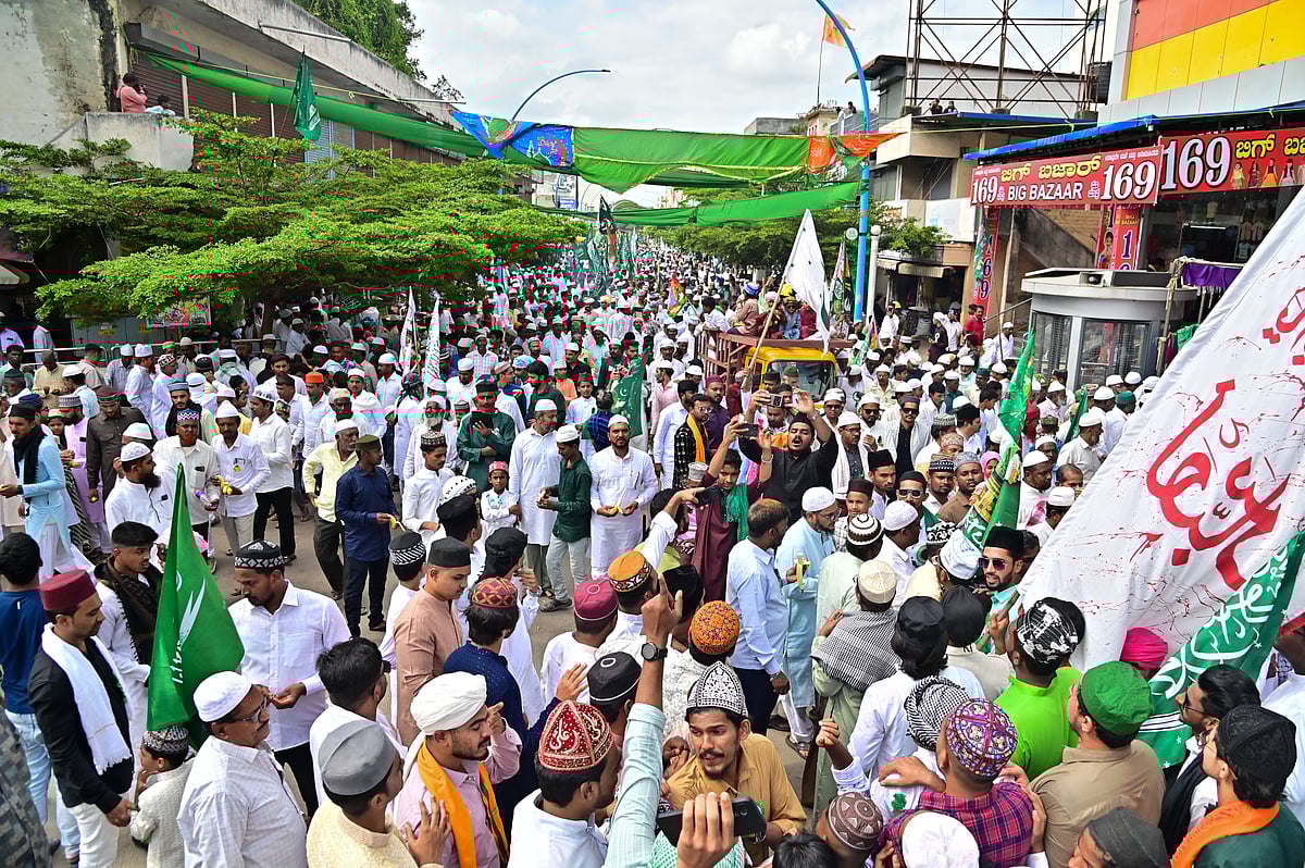 ದಾವಣಗೆರೆ: ಜಿಲ್ಲೆಯಾದ್ಯಂತ ಸಂಭ್ರಮದ ಈದ್‌ ಮಿಲಾದ್‌