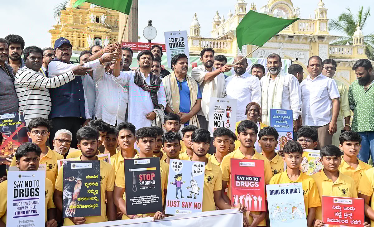 ‘ಡ್ರಗ್ಸ್ ಮುಕ್ತ ಮೈಸೂರು’ ನಿರ್ಮಾಣಕ್ಕೆ ಬೈಕ್‌ ರ‍್ಯಾಲಿ 