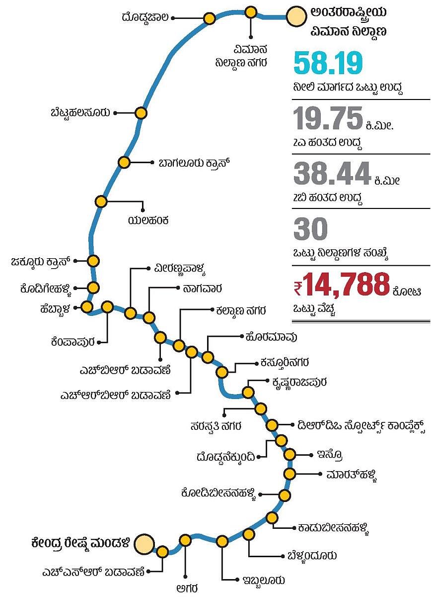 ನಮ್ಮ ಮೆಟ್ರೊ ನೀಲಿ ಮಾರ್ಗ: 2ಎ ಕಾಮಗಾರಿ ಅಂತಿಮ ಹಂತಕ್ಕೆ