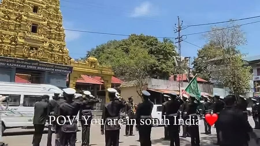 ಕಾಸರಗೋಡು: ಈದ್ ಮಿಲಾದ್ ಮೆರವಣಿಗೆ ವೇಳೆ ದೇವಾಲಯಕ್ಕೆ ಗೌರವ ಸಲ್ಲಿಸಿದ ಮುಸ್ಲಿಮರು