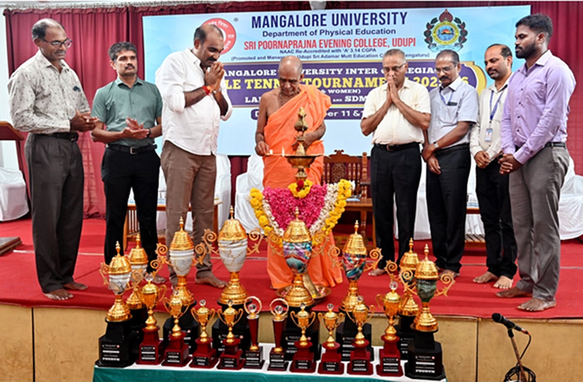 ಉಡುಪಿ | ಮಂಗಳೂರು ವಿಶ್ವವಿದ್ಯಾಲಯ ಮಟ್ಟದ ಟೇಬಲ್ ಟೆನ್ನಿಸ್ ಟೂರ್ನಿ ಉದ್ಘಾಟನೆ