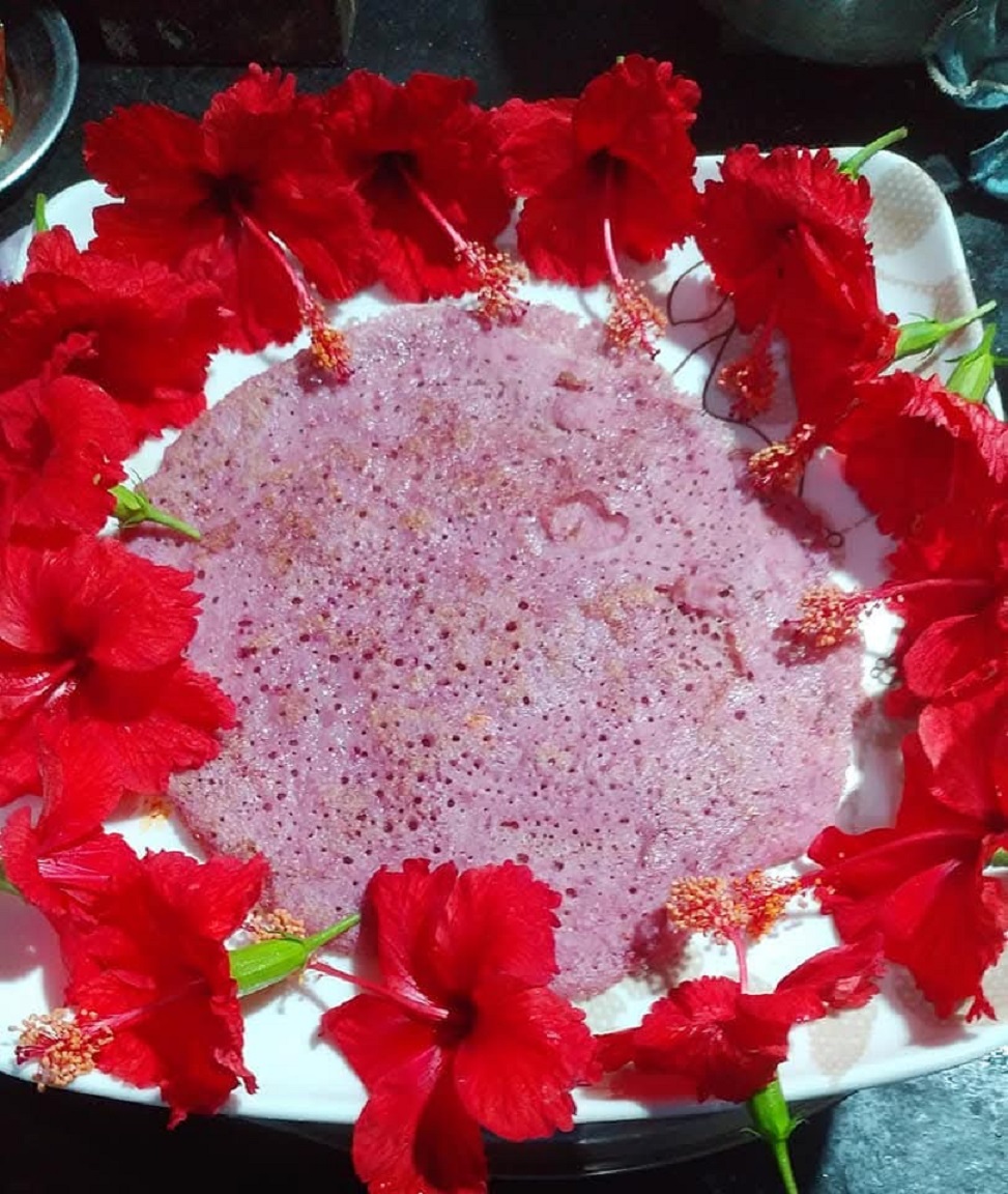 ದಾಸವಾಳ ಹೂವಿನ ದೋಸೆ