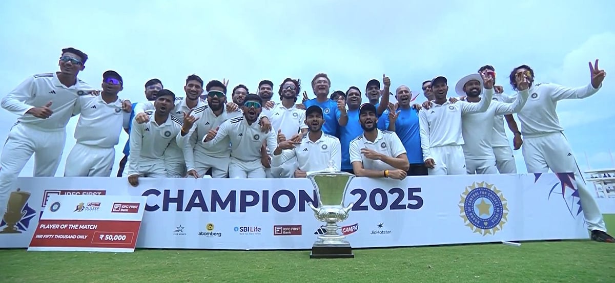 ರಜತ್ ಪಾಟೀದಾರ್ ಬಳಗದ ಜಯಭೇರಿ: ಕೇಂದ್ರ ವಲಯಕ್ಕೆ 11 ವರ್ಷಗಳ ನಂತರ ದುಲೀಪ್ ಟ್ರೋಫಿ