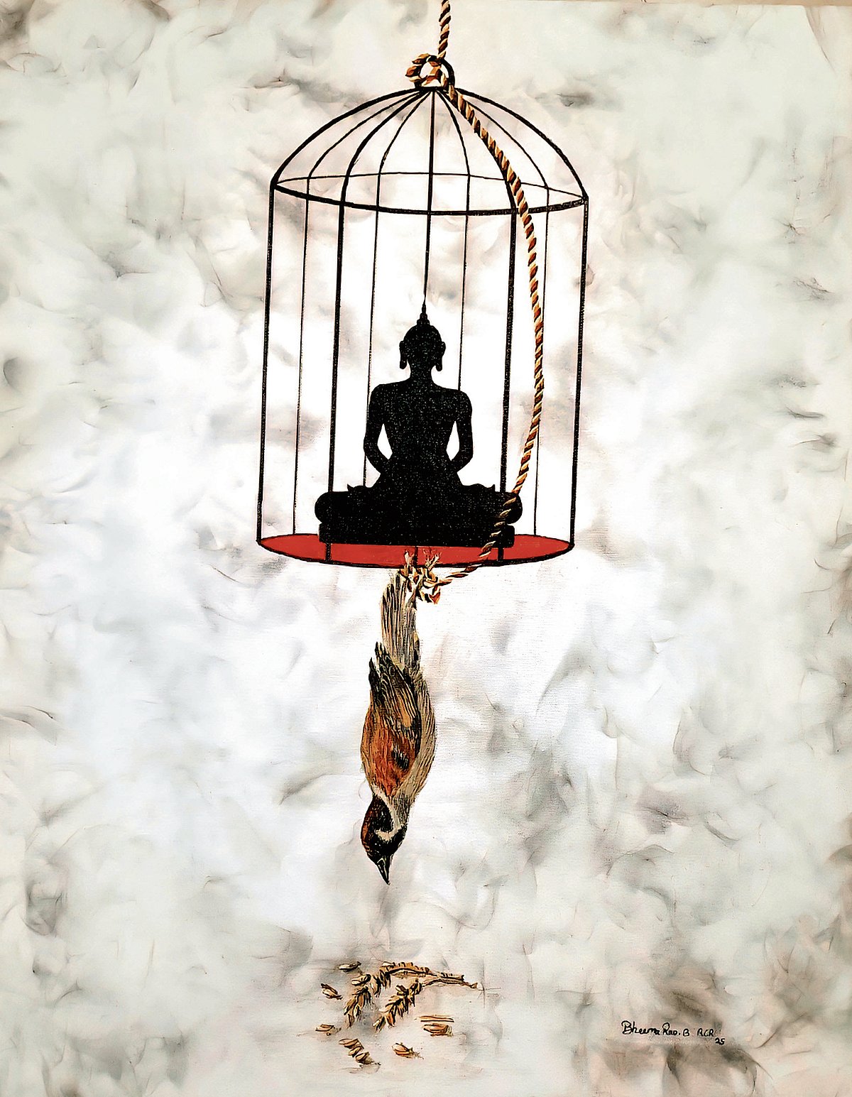 Art Exhibition: ಇಲ್ಲಿ ಗುಬ್ಬಿಗಳು ಸಂಭಾಷಿಸುತ್ತಿವೆ...