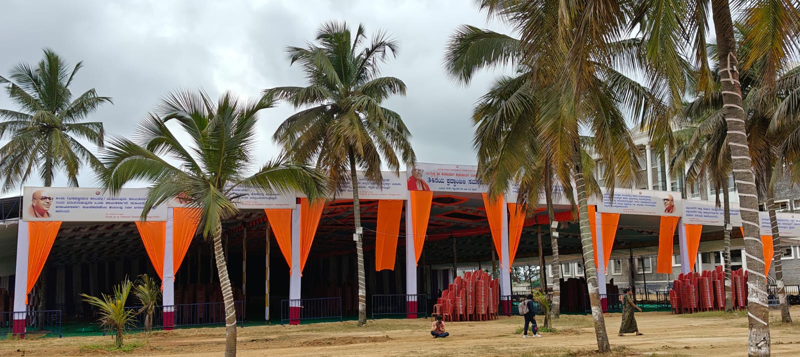 ಅಂತಿಮ ಸಿದ್ಧತೆಯಲ್ಲಿರುವ ಸಭಾ ಮಂಟಪ