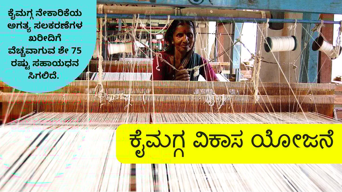 ಕೈಮಗ್ಗ ವಿಕಾಸ ಯೋಜನೆ: ಉದ್ಯಮ ಆರಂಭಕ್ಕೆ ಸಿಗಲಿದೆ ಶೇ 75 ರಷ್ಟು ಸಹಾಯಧನ..

