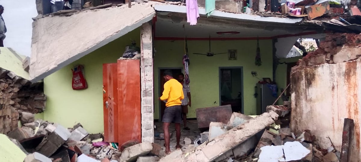 ಗಾದಿಗನೂರಿನಲ್ಲಿ ಸಿಲಿಂಡರ್ ಸ್ಫೋಟ: 7 ಮಂದಿಗೆ ಗಾಯ