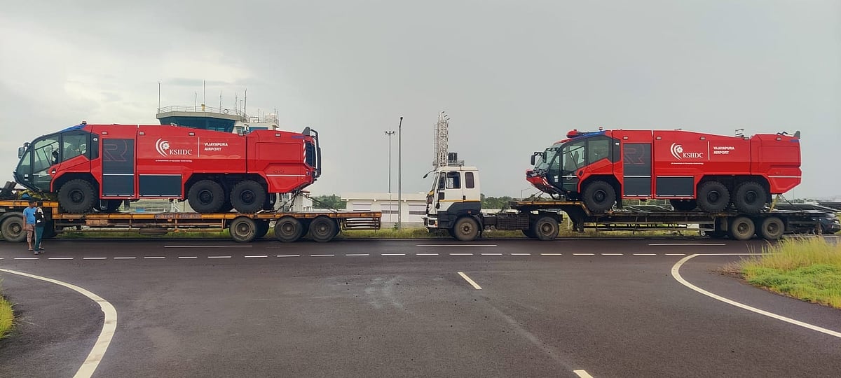 ವಿಜಯಪುರ: ಆಸ್ಟ್ರಿಯಾದಿಂದ ಬಂದ ಅಗ್ನಿಶಾಮಕ ವಾಹನ