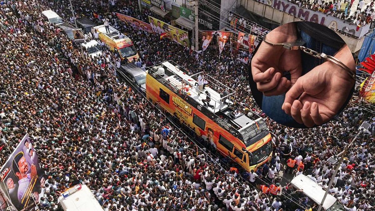 ಕರೂರು ಕಾಲ್ತುಳಿತ: ಟಿವಿಕೆ ಜಿಲ್ಲಾ ಕಾರ್ಯದರ್ಶಿ ಬಂಧನ