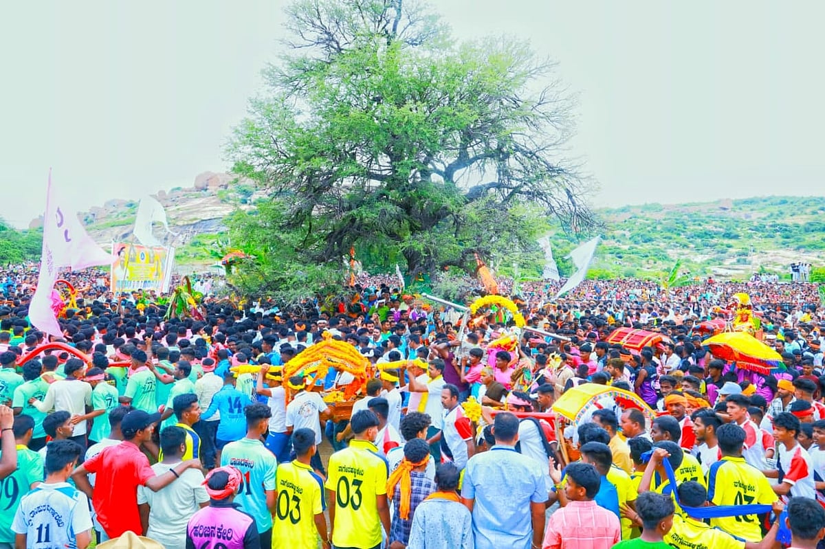 ವಿಜಯನಗರ: ಸ್ವತಃ ಬನ್ನಿ ಮುಡಿದ ದೇವತೆಗಳು!