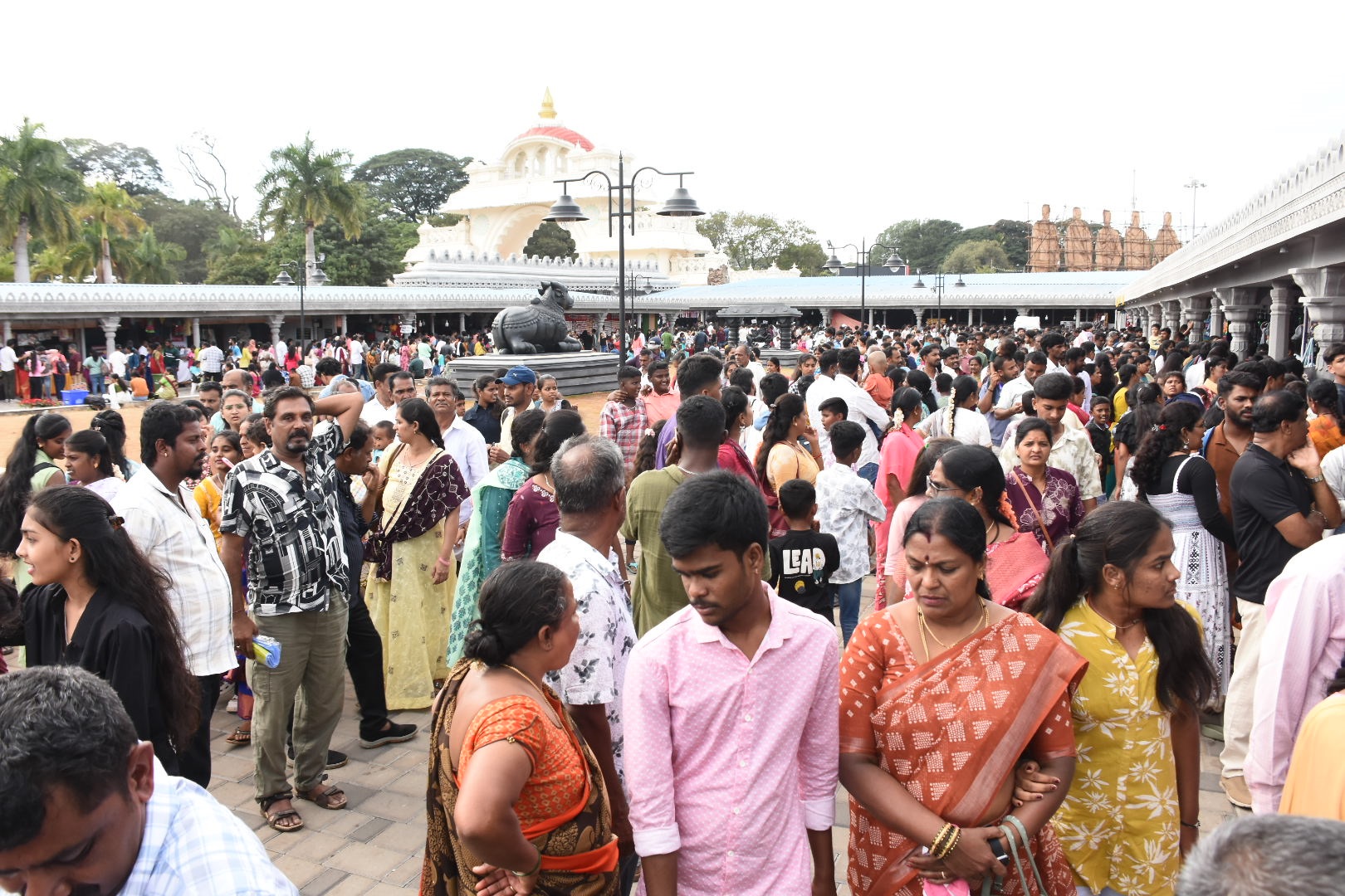 ಮೈಸೂರಿನ ದಸರಾ ವಸ್ತುಪ್ರದರ್ಶನದಲ್ಲಿ ಶನಿವಾರ ಕಂಡುಬಂದ ಜನರು      ಚಿತ್ರ: ಹಂಪಾ ನಾಗರಾಜ್‌