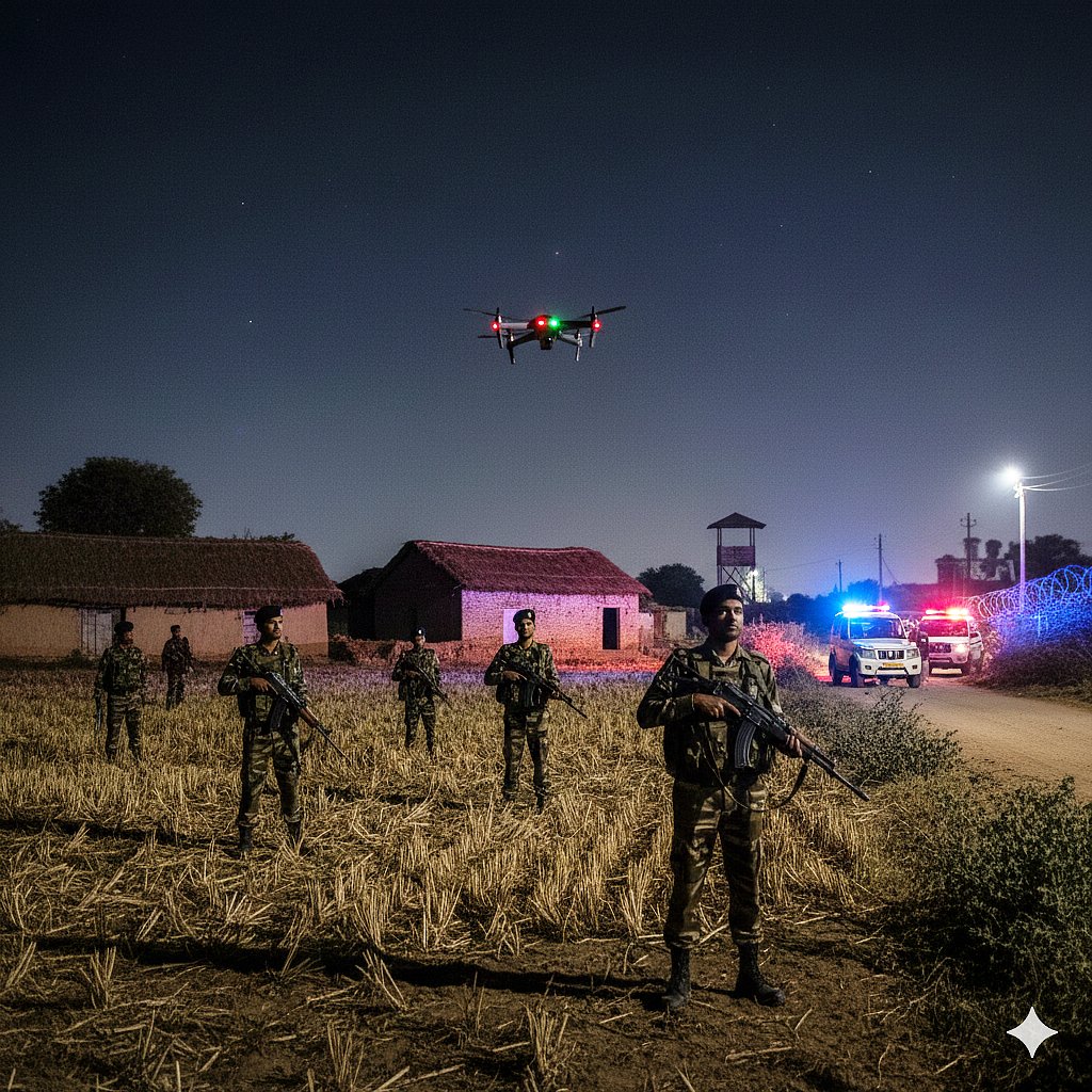 ಜಮ್ಮು & ಕಾಶ್ಮೀರ: ಗಡಿಯಲ್ಲಿ ಪಾಕ್ ಡ್ರೋನ್ ಪತ್ತೆ, ಭದ್ರತಾ ಪಡೆಗಳಿಂದ ಶೋಧ