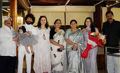 ನಟ ಭುವನ್‌ ಪೊನ್ನಣ್ಣ ಹಾಗೂ ಹರ್ಷಿಕಾ ಜೊತೆಗೆ ನಟಿ ಸುಧಾರಾಣಿ