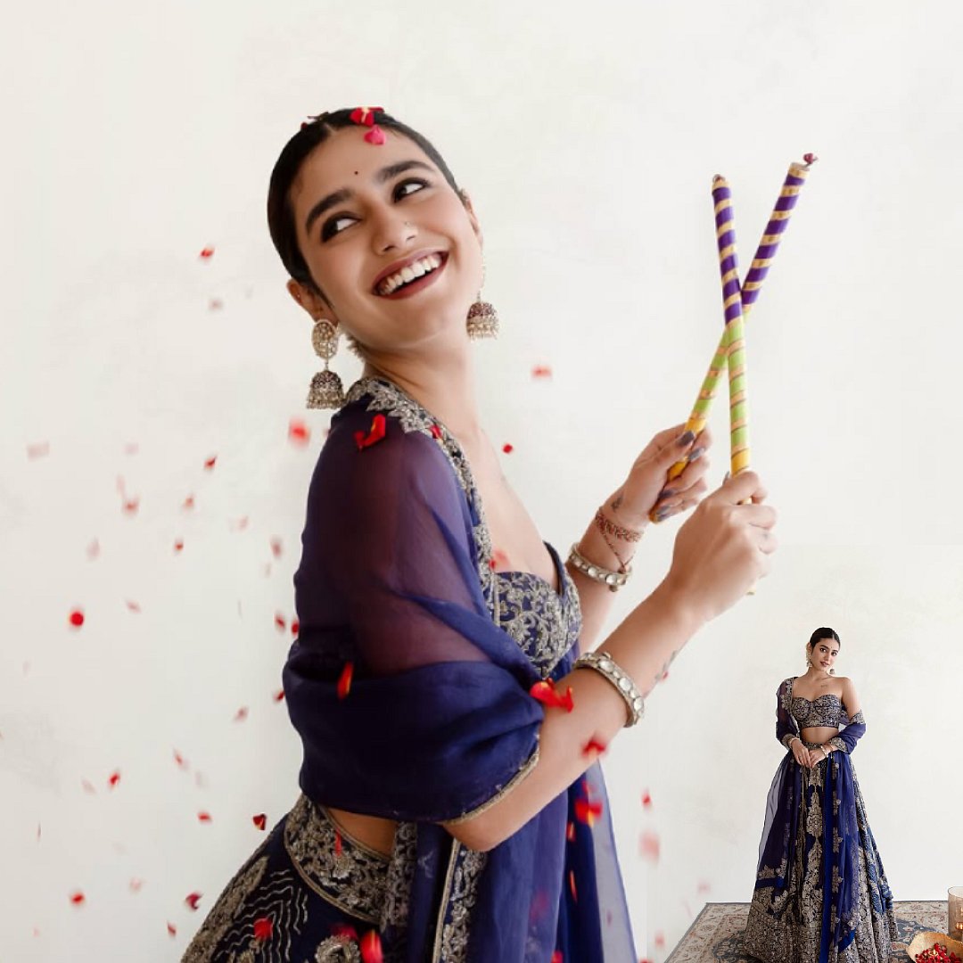 PHOTOS | ಲೆಹೆಂಗಾದಲ್ಲಿ ಕಂಗೊಳಿಸಿದ 'ಕಣ್ಸನ್ನೆ' ಸುಂದರಿ ಪ್ರಿಯಾ ವಾರಿಯರ್