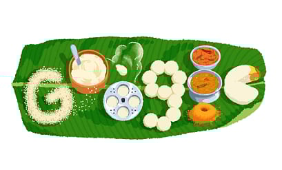 ದಕ್ಷಿಣ ಭಾರತದ ಇಡ್ಲಿಗೆ ಡೂಡಲ್ ಮೂಲಕ ವಿಶೇಷ ಗೌರವ ಸಲ್ಲಿಸಿದ ಗೂಗಲ್