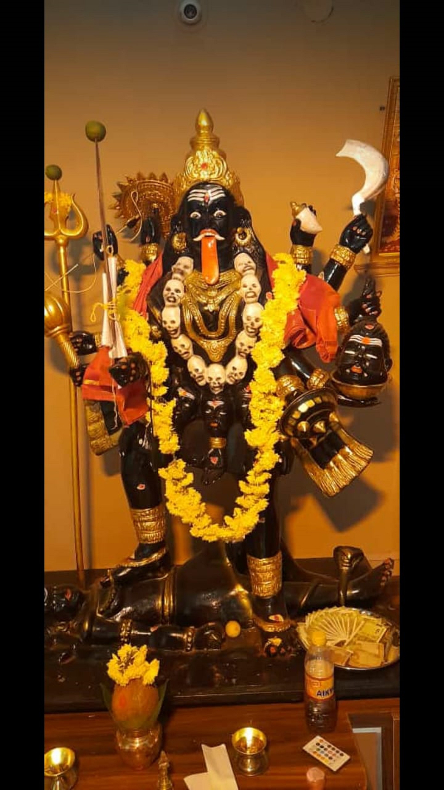 ಎಂ.ನಾಗರಾಜ್ ಅವರು ತಯಾರಿಸಿದ ಕಾಳಿ ಕಲಾಕೃತಿ