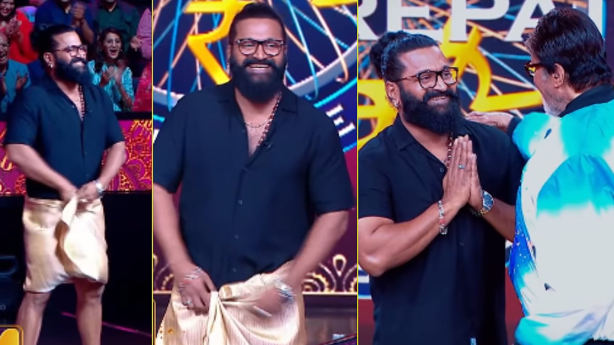 VIDEO: ಅಮಿತಾಭ್ ಬಚ್ಚನ್ ಮುಂದೆ ಲುಂಗಿ ಕಟ್ಟಿ, ಡೈಲಾಗ್‌ ಹೇಳಿದ ರಿಷಬ್ ಶೆಟ್ಟಿ 