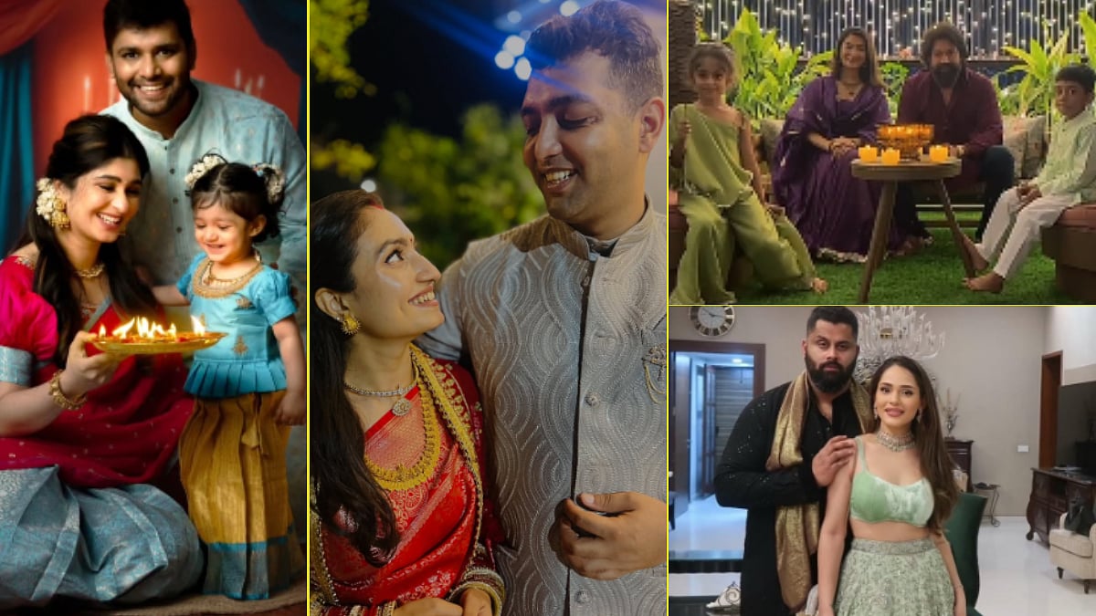 PHOTOS: ಚಂದನವನದ ತಾರೆಯರ ಮನೆಯಲ್ಲಿ ದೀಪಾವಳಿ ಸಂಭ್ರಮ ಹೀಗಿದೆ