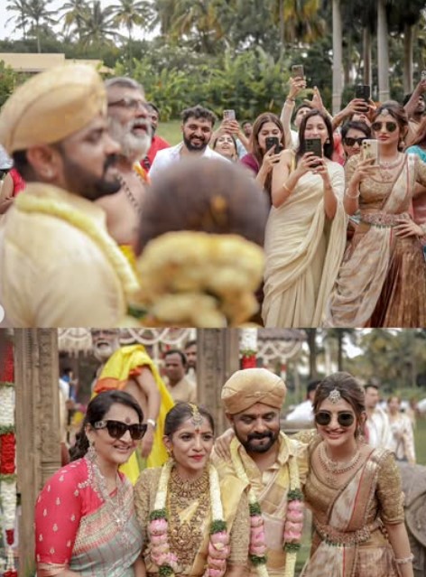 ಶ್ರೀನಿಧಿ ಶೆಟ್ಟಿ, ಶ್ರೀಲೀಲಾ, ಶಾನ್ವಿ ಶ್ರೀವಾಸ್ತವ ಸೇರಿ ಸಿನಿ ತಾರೆಯರ ದಂಡು ಭುವನ್ ಗೌಡ ಮದುವೆಯಲ್ಲಿ ಭಾಗಿಯಾಗಿದ್ದರು. 