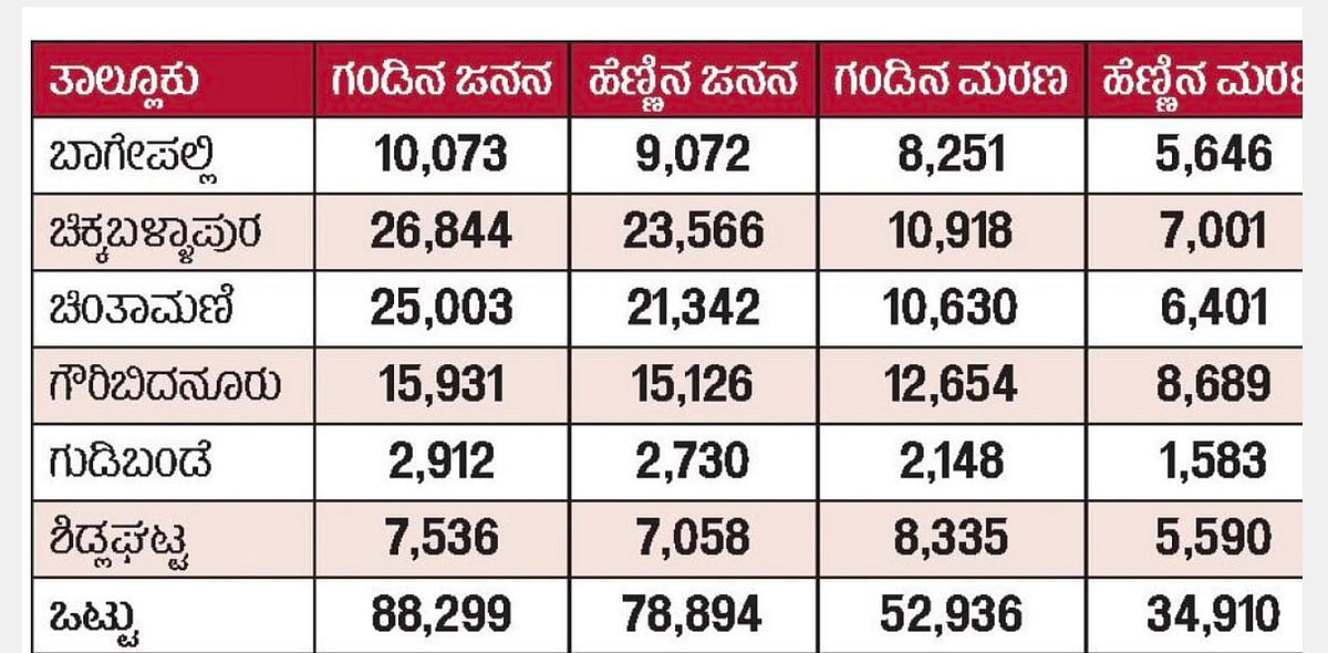 ಜಿಲ್ಲೆಯಲ್ಲಿ ಸಾವು ಕಡಿಮೆ, ಜನನವೇ ಹೆಚ್ಚು