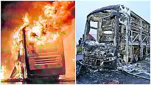 ಕರ್ನೂಲ್‌ ಬಸ್‌ ದುರಂತ | ಮದ್ಯ ಸೇವಿಸಿಯೇ ಬೈಕ್‌ ಚಲಾಯಿಸಿದ್ದ ಸವಾರ: ‌‌‌FSL ವರದಿ