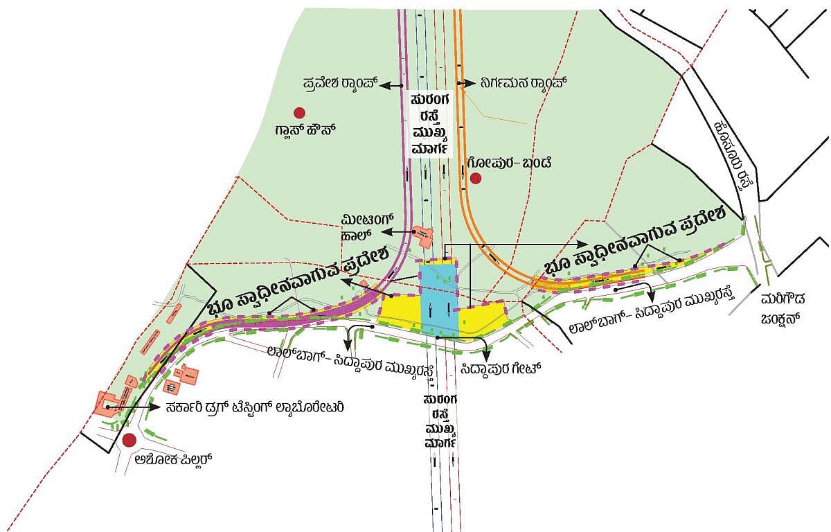 ಬೆಂಗಳೂರು ಸುರಂಗ ರಸ್ತೆ: ಲಾಲ್‌ಬಾಗ್‌ನ 6 ಎಕರೆ ಬಳಕೆ