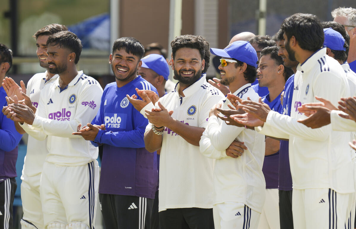 ಭಾರತ 'ಎ' ತಂಡದ ಆಟಗಾರರ ಸಂಭ್ರಮ