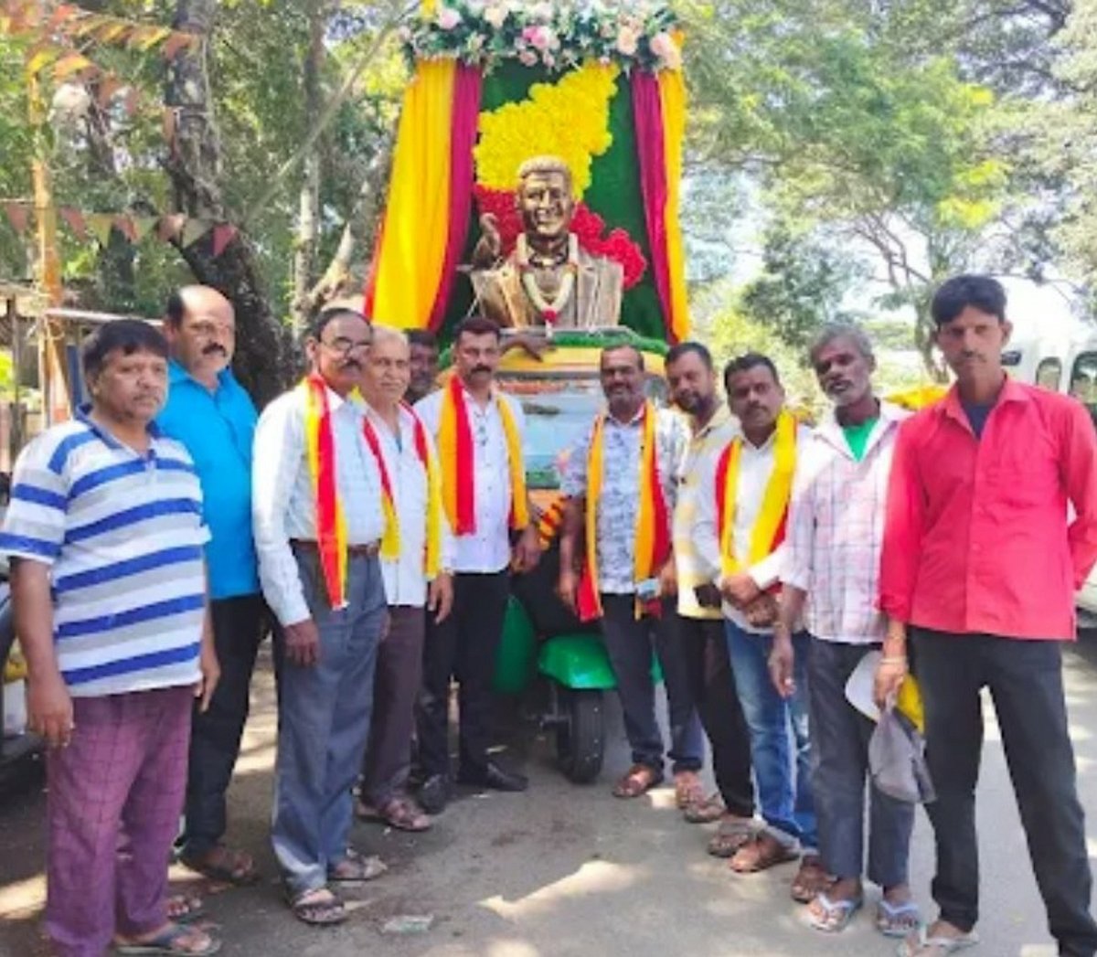 ಭದ್ರಾವತಿ: ಆಟೊ ಚಾಲಕನ ಕನ್ನಡಾಭಿಮಾನ
