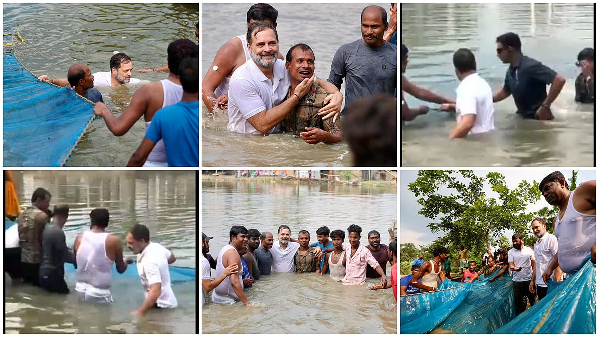 ಬಿಹಾರ | ಕೆರೆಗಿಳಿದು ಮೀನು ಹಿಡಿಯುವ ಕಾಯಕದಲ್ಲಿ ರಾಹುಲ್ ಭಾಗಿ: ವಿಡಿಯೊ ನೋಡಿ