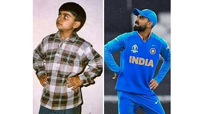 ಈ ಚಿತ್ರದಲ್ಲಿ ವಿರಾಟ್ ಕೊಹ್ಲಿ ಬಾಲಕನಾಗಿದ್ದಾಗ ಮತ್ತು ಪ್ರಸ್ತುತ ಚಿತ್ರದ ಜೊತೆಗೆ ಪೋಸ್ ಕೊಲಾಜ್ ಮಾಡಿರುವುದನ್ನು ಕಾಣಬಹುದು.