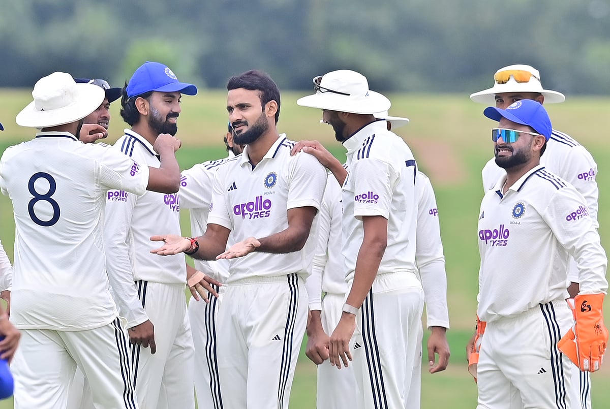  ‘ಟೆಸ್ಟ್’ ಪಂದ್ಯ | ಪ್ರಸಿದ್ಧ, ಆಕಾಶ್ ವೇಗದ ಭರಾಟೆ; ಮಾರ್ಕೆಸ್ ಶತಕ