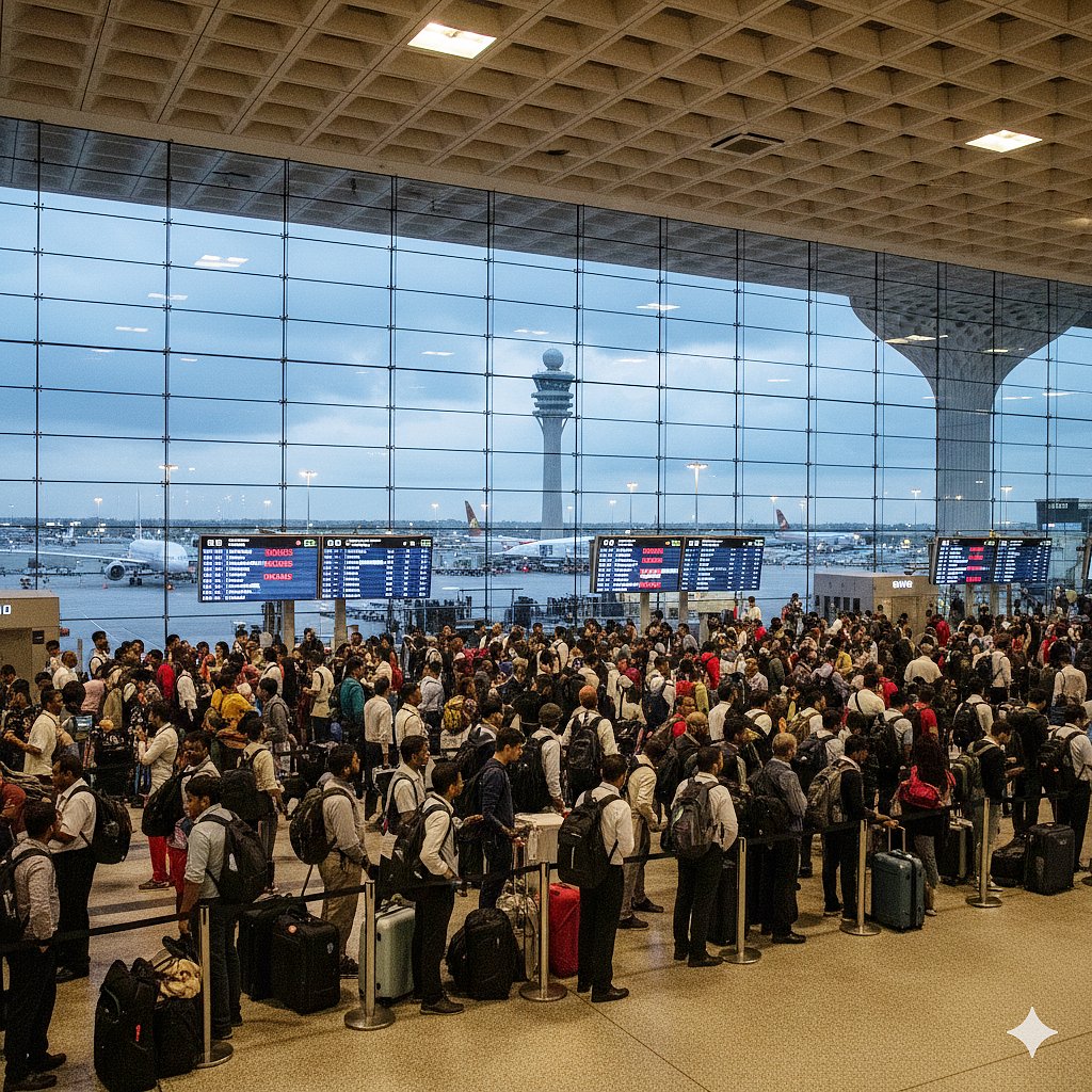 ತಾಂತ್ರಿಕ ದೋಷ: ದೆಹಲಿಯಲ್ಲಿ 800ಕ್ಕೂ ಅಧಿಕ ವಿಮಾನಗಳ ಸಂಚಾರದಲ್ಲಿ ವ್ಯತ್ಯಯ