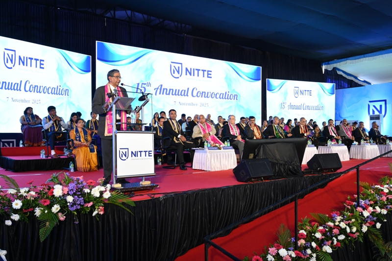 ನಿಟ್ಟೆ ಪರಿಗಣಿತ ವಿಶ್ವವಿದ್ಯಾನಿಲಯದ ವಾರ್ಷಿಕ ಘಟಿಕೋತ್ಸವದಲ್ಲಿ ಕೆ. ಶ್ರೀನಾಥ್ ರೆಡ್ಡಿ ಮಾತನಾಡಿದರು