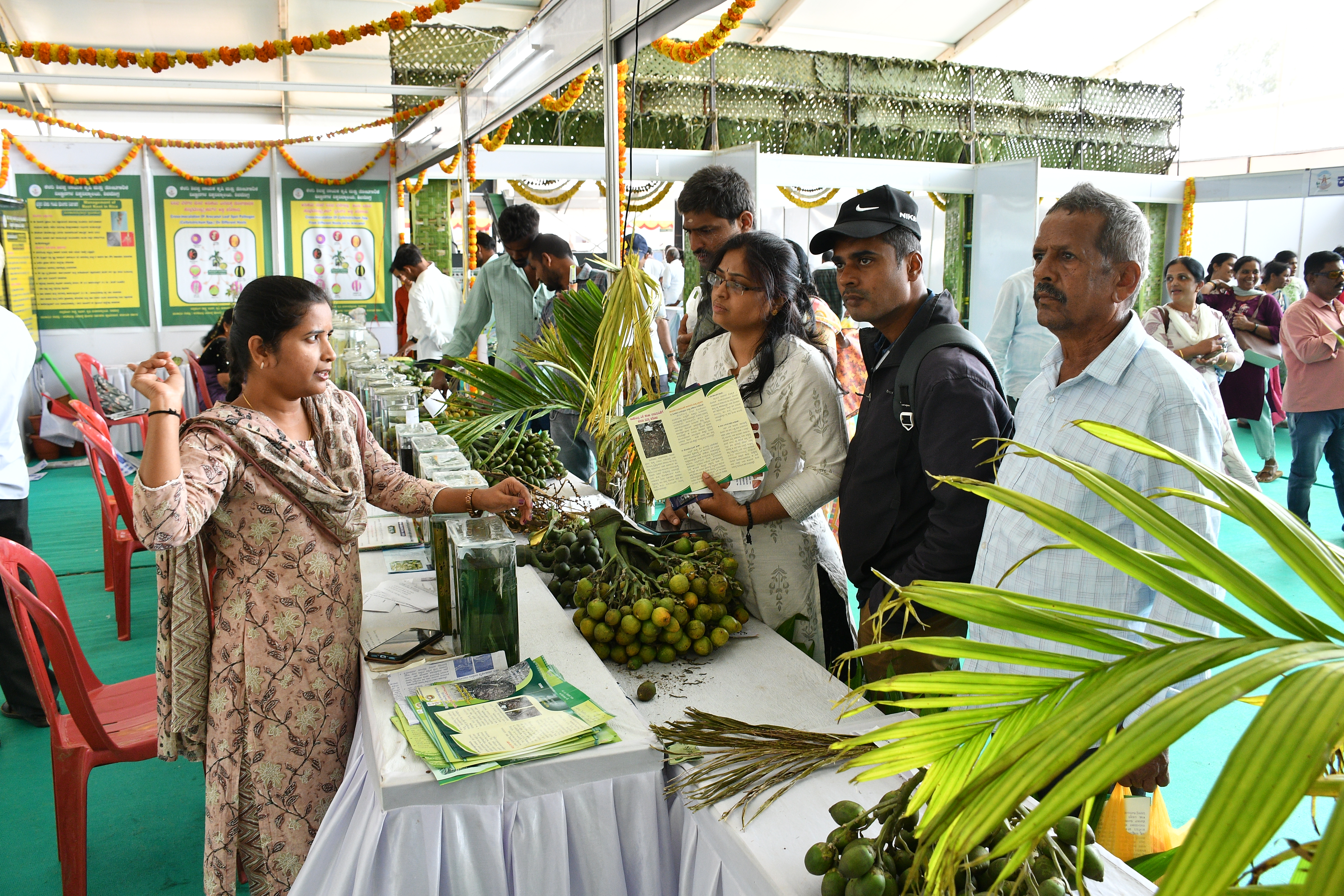ಕೃಷಿ ಮೇಳದಲ್ಲಿ ಸಾರ್ವಜನಿಕರು ಅಡಿಕೆ ಕೃಷಿಯ ಬಗ್ಗೆ ಮಾಹಿತಿ ಪಡೆದರು 