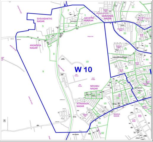ವಾರ್ಡ್ 10ರ ನಕ್ಷೆ