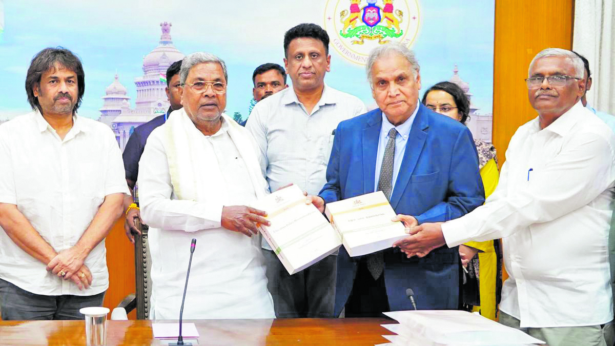 ಪ್ರೊ.ಸುಖದೇವ್ ಥೋರಟ್ ನೇತೃತ್ವದ ಆಯೋಗ ಆಗಸ್ಟ್ 9ರಂದು ಮುಖ್ಯಮಂತ್ರಿ ಸಿದ್ದರಾಮಯ್ಯ ಅವರಿಗೆ ವರದಿ ಸಲ್ಲಿಸಿದೆ. ಸಚಿವರಾದ ಮಧು ಬಂಗಾರಪ್ಪ ಸುಧಾಕರ್ ಇದ್ದರು