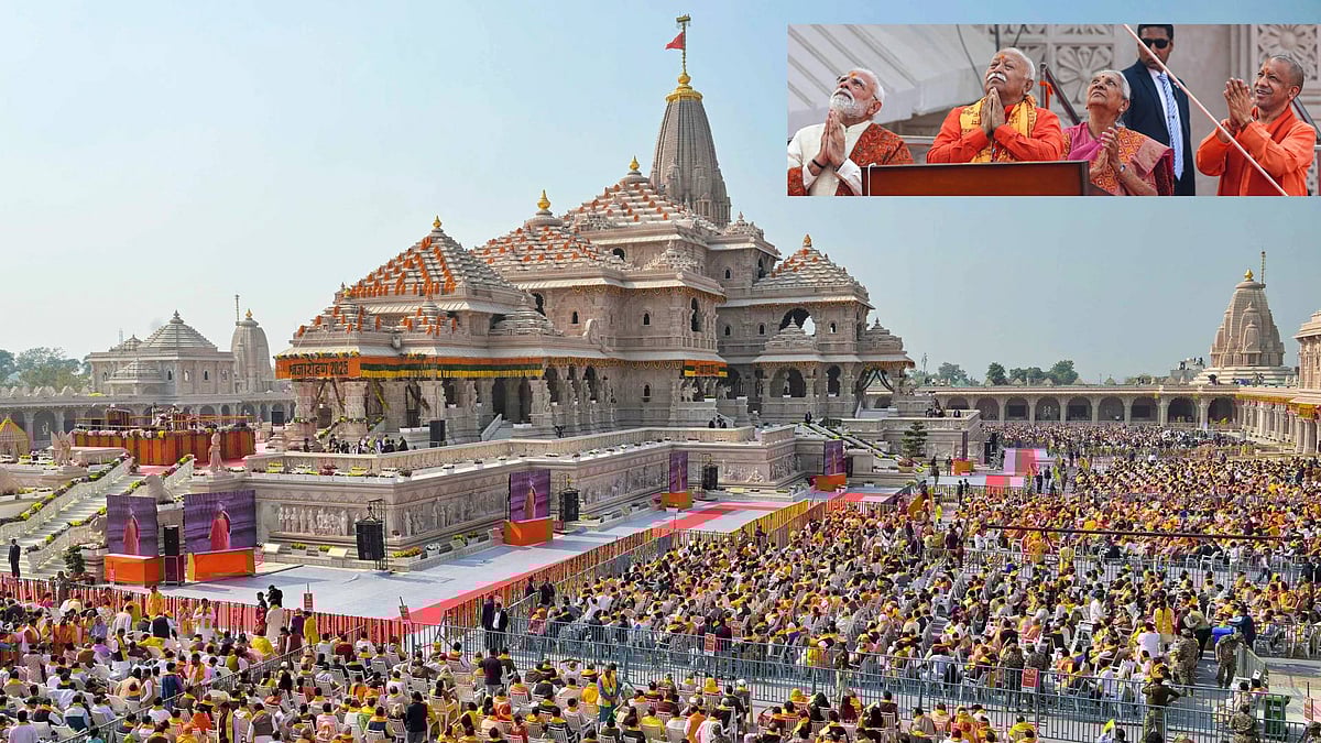 ಅಯೋಧ್ಯೆಯ ರಾಮ ಮಂದಿರದಲ್ಲಿ ಧ್ವಜಾರೋಹಣ ನೆರವೇರಿಸಿದ ಪ್ರಧಾನಿ ಮೋದಿ