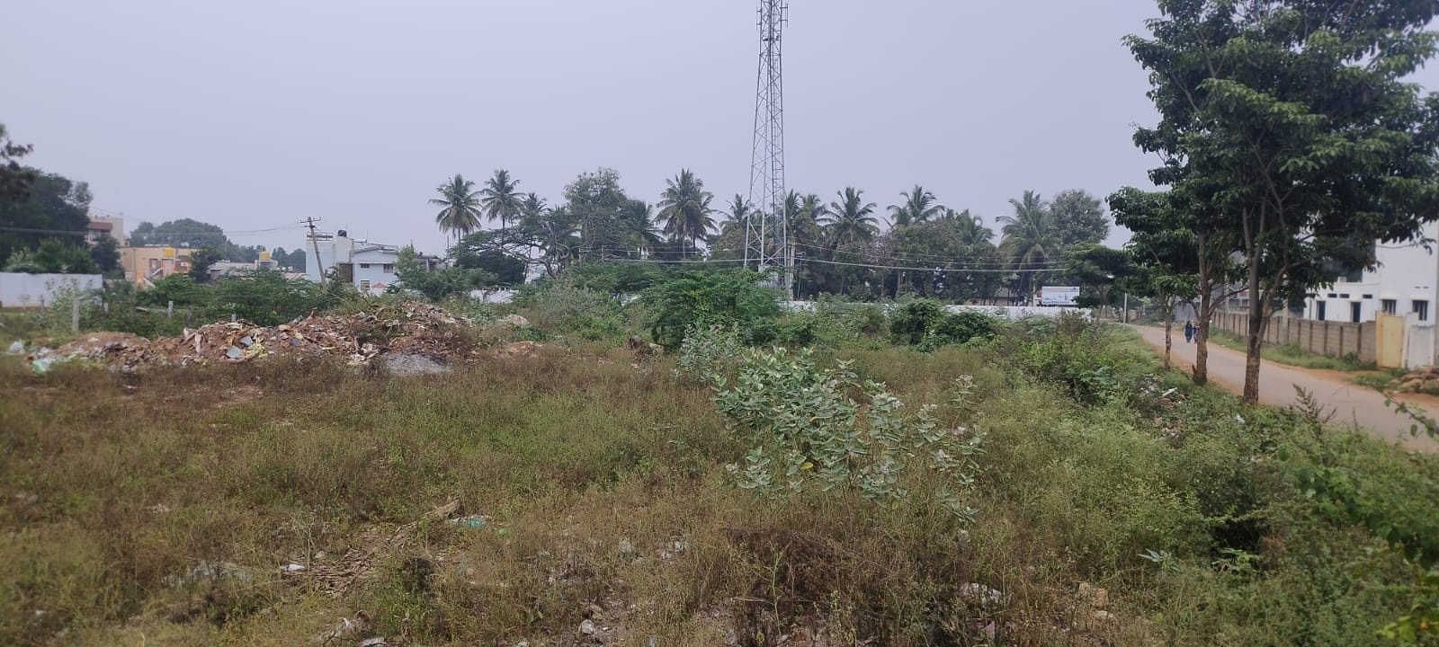 ಬಿ.ರಾಚಯ್ಯ ಜೋಡಿ ರಸ್ತೆಯ ಬದಿಯ ಸಂತಪಾಲ ಚರ್ಚ್‌ ಬಳಿಯ ಖಾಲಿ ನಿವೇಶನಗಳ ಸ್ಥಿತಿ