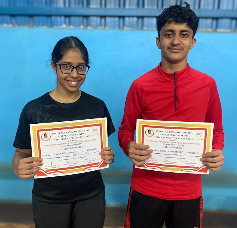 ಟೇಬಲ್ ಟೆನಿಸ್‌: ಅಥರ್ವ, ಕೈರಾ ಚಾಂಪಿಯನ್‌