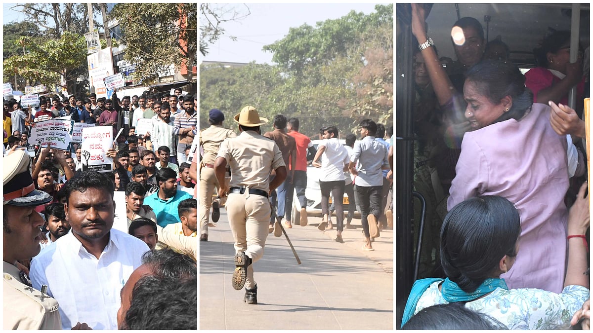 ಖಾಲಿ ಹುದ್ದೆ ಭರ್ತಿ ಮಾಡ್ರೋ ಎಂದು ಧಾರವಾಡದಲ್ಲಿ ಉದ್ಯೋಗಾಂಕ್ಷಿಗಳ ಅರಣ್ಯ ರೋದನ!