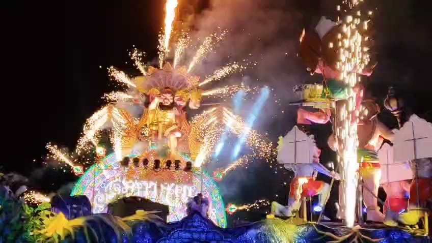 ಪ್ರಥಮ ಬಹುಮಾನ ಬಹುಮಾನ ಪಡೆದ ಗುಡ್ಡೆಹೊಸೂರು ವೀರಾಂಜನೇಯ ಸೇವಾ ಸಮಿತಿಯ ಉತ್ಸವ ಮೂರ್ತಿ