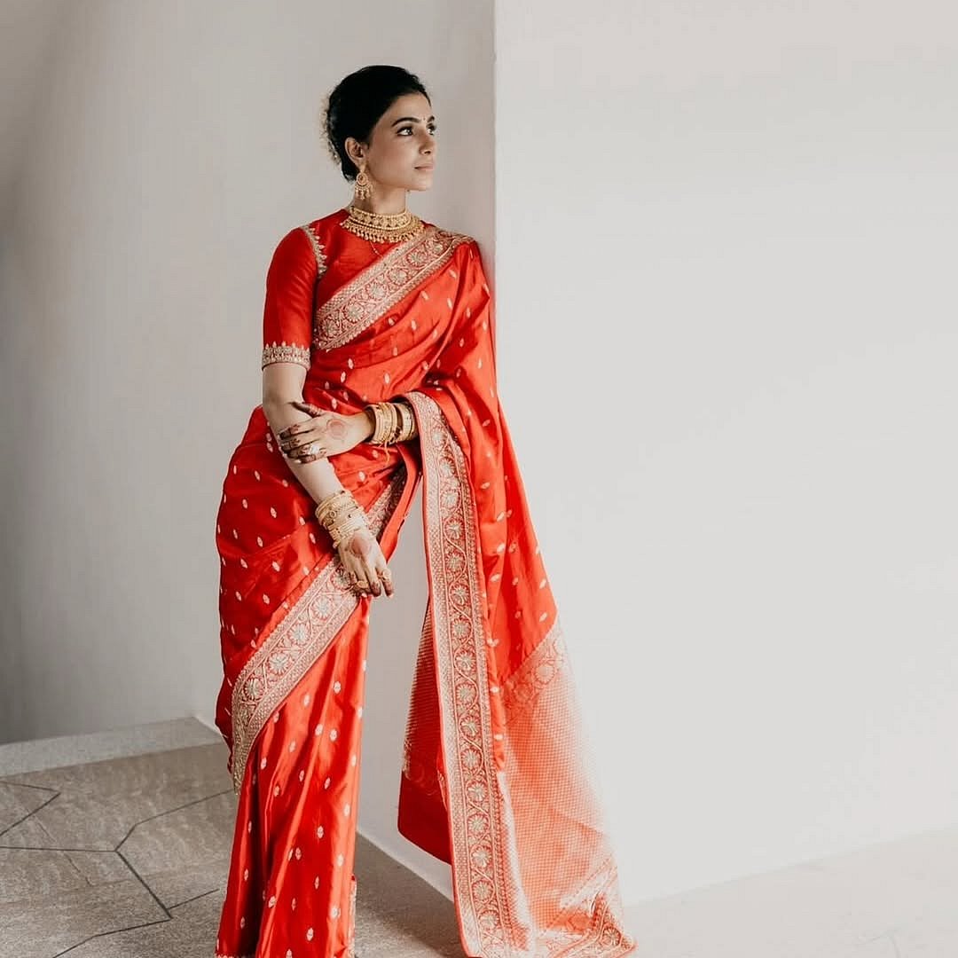 ಟ್ರೆಂಡ್‌ ಆಯ್ತು ಸಮಂತಾರ ಮದುವೆ ದಿನದ ಸೀರೆ, ಆಭರಣ!