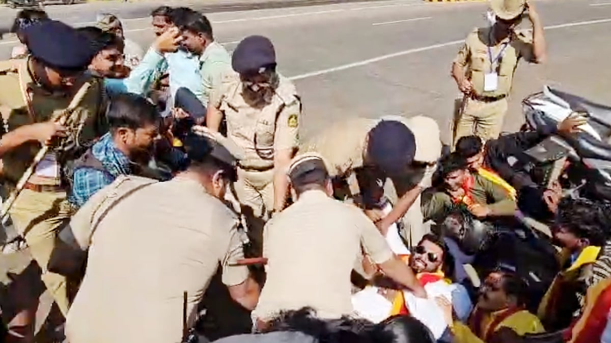 ಬೆಳಗಾವಿ | ಎಂಇಎಸ್ ವಿರುದ್ಧ ಪ್ರತಿಭಟನೆ: ಕರವೇ ಕಾರ್ಯಕರ್ತರು ವಶಕ್ಕೆ