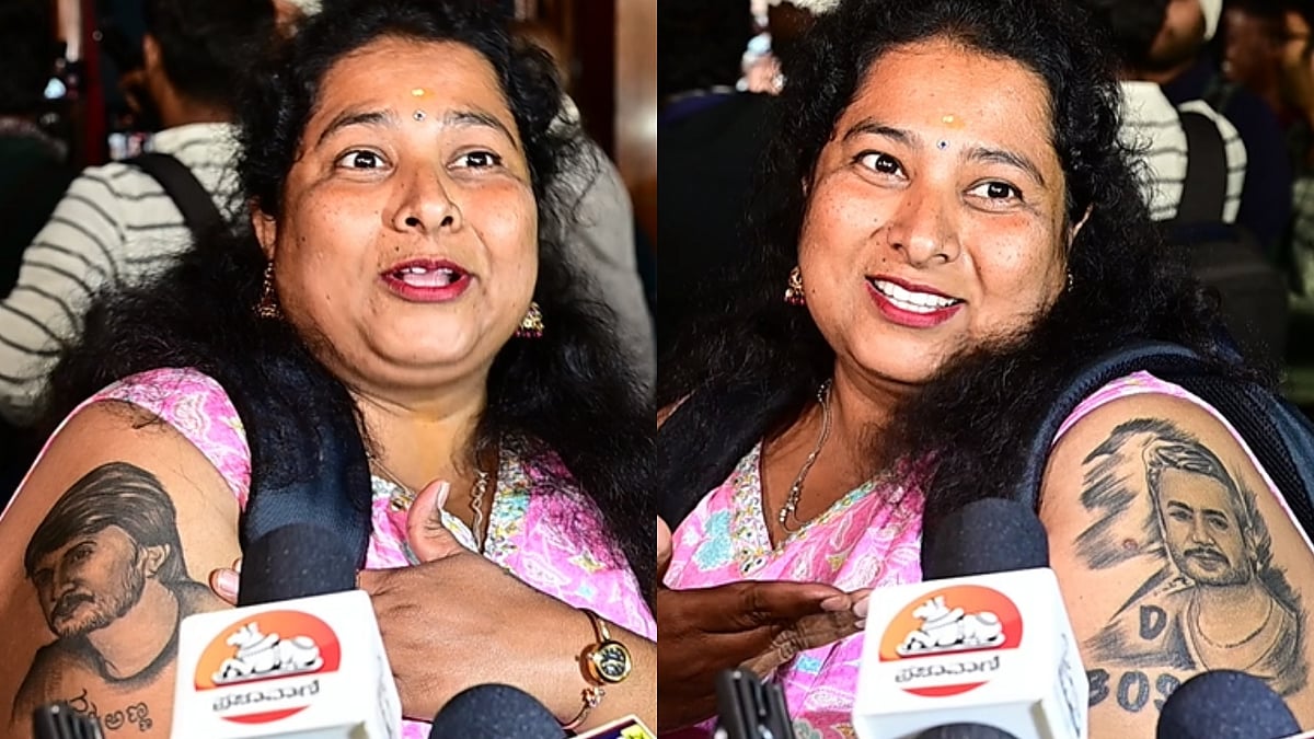 VIDEO| ಅತ್ತ ಸುದೀಪ್, ಇತ್ತ ದರ್ಶನ್: ಮಹಿಳಾ ಅಭಿಮಾನಿ ತೋಳಿನಲ್ಲಿ ಅಪರೂಪದ ಟ್ಯಾಟೂ