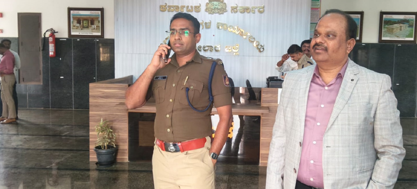 ಜಿಲ್ಲಾಧಿಕಾರಿ ಎಂ.ಆರ್‌.ರವಿ ಹಾಗೂ ಪೊಲೀಸ್‌ ವರಿಷ್ಠಾಧಿಕಾರಿ ನಿಖಿಲ್‌ ಬಿ. ಪರಿಶೀಲನೆ ನಡೆಸಿದರು