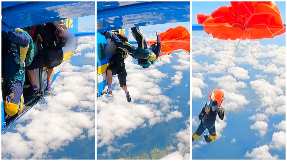 ಸ್ಕೈ ಡೈವಿಂಗ್ ವೇಳೆ ನಡೆಯಿತು ಎದೆ ಝಲ್ಲೆನಿಸುವ ಘಟನೆ! ವಿಡಿಯೊ ನೋಡಿ