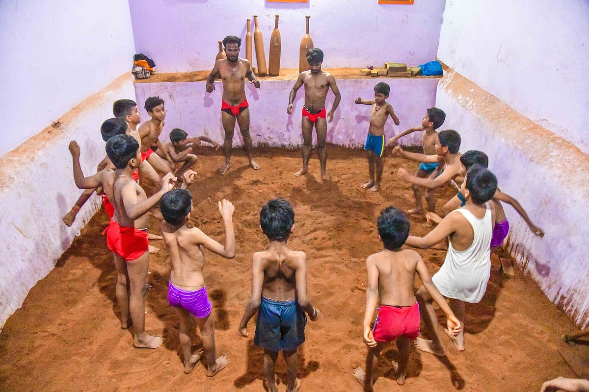 ಕೊಪ್ಪಳ: ನವೀಕೃತ ‘ಗರಡಿ’ಯಲ್ಲಿ ಬಾಲ ಪೈಲ್ವಾನರ ಕಸರತ್ತು 