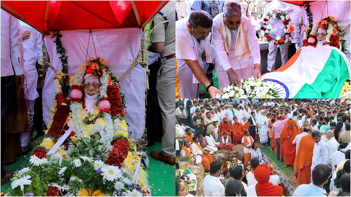 Photos: ಕಲ್ಲೇಶ್ವರ ರೈಸ್‌ ಮಿಲ್ ಆವರಣದಲ್ಲಿ ನೆರವೇರಿದ ಶಾಮನೂರು ಅಂತ್ಯಕ್ರಿಯೆ 